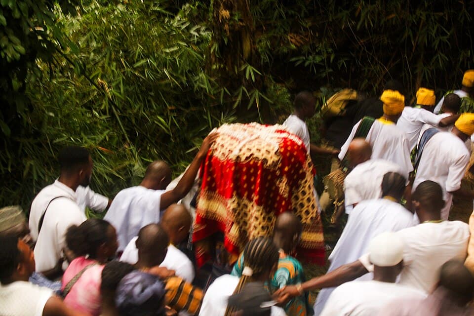 The Arugbá procession at the Osun-Osogbo festival