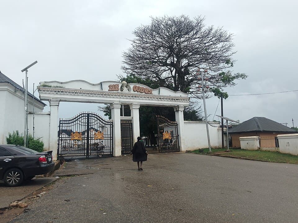 Front gate of the Ooni of Ife's palace, Ile-Ife