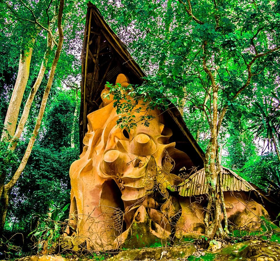 Ancient shrine in the Osun-Osogbo Sacred Grove, a UNESCO World Heritage Site
